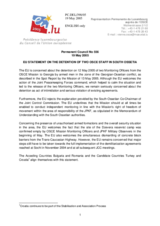 Statement by the Delegation of Luxembourg/EU on detention of two OSCE staff in South Ossetia