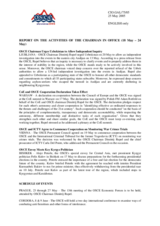 Report on the activities of the OSCE Chairman-in-Office