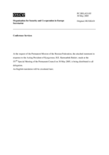 Statement by the Delegation of Russian Federation in response to the Acting President of Kyrgyzstan, H.E. Kurmanbek Bakiev