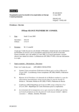 Journal of the 555th Plenary Meeting of the Permanent Council (fr)