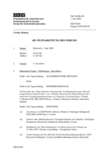 Journal of the 453rd Plenary Meeting of the Forum for Security Co-operation (de)