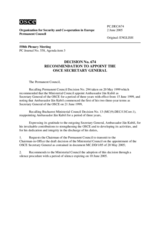 Permanent Council Decision No. 674