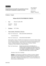 Journal of the 362nd Plenary Meeting of the Forum for Security Co-operation (fr)