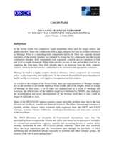 Concept paper for OSCE-NATO technical workshop on rocket fuel component (melange) disposal