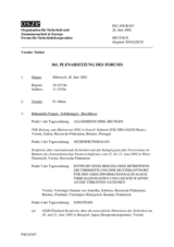 Journal of the 361st Plenary Meeting of the Forum for Security Co-operation (de)