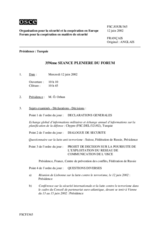 Journal of the 359th Plenary Meeting of the Forum for Security Co-operation (fr)