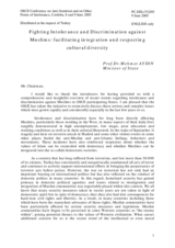 Statement by Mehmet Aydin, Minister of State of Turkey Statement by Mehmet Aydin, Minister of State of Turkey