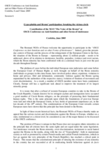 Contribution of the NGO "The Voice of the Rroms"