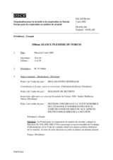 Journal of the 358th Plenary Meeting of the Forum for Security Co-operation (fr)