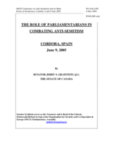 Contribution by Senator Jerry S. Grafstein, Q.C., The Senate of Canada, Head of the Liberal, Democratic/Reform Group at the OSCE Parliamentary Assembly Contribution by Senator Jerry S. Grafstein, Q.C., The Senate of Canada, Head of the Liberal, Democratic/Reform Group at the OSCE Parliamentary Assembly