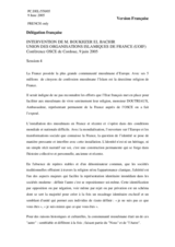 Intervention by Boukhzer el Bachir, Union of Islamic Organizations of France (UOIF) Intervention by Boukhzer el Bachir, Union of Islamic Organizations of France (UOIF)