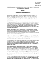 Statement by Human Rights First Statement by Human Rights First