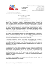 Statement by the Delegation of Luxembourg/European Union on OSCE/ODIHR final report on the presidential elections held in Ukraine on 31 October, 21 November and 26 December 2004