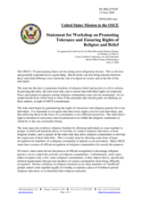 Statement by the Most Reverend Charles Chaput, Archbishop of Denver, Delegation of the United States of America Statement by the Most Reverend Charles Chaput, Archbishop of Denver, Delegation of the United States of America