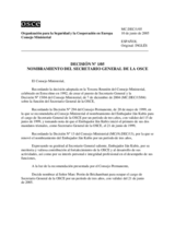 Ministerial Council Decision No. 1/05 (es)