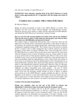 Interview with the Head of the OSCE Mission to Croatia, Glas Slavonije