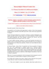 Statement by Mr. Willy Fautre, Human Rights Without Frontiers Int.