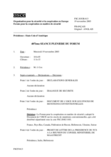 Journal of the 407th Plenary Meeting of the Forum for Security Co-operation (fr)