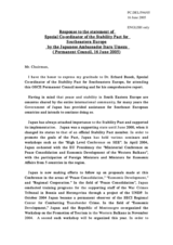 Statement by the Delegation of Japan (Partner for Co-operation in response to the statement of Special Co-ordinator of the Stability Pact for Southeastern Europe
