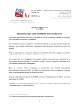 Statement by the Delegation of Luxembourg/EU on the recent events in Andijan, Uzbekistan