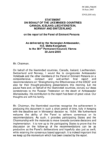 Statement on behalf of the likeminded countries Canada, Iceland, Liechtenstein, Switzerland and Norway on the report of the Panel of Eminent Persons