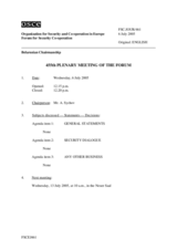 Journal of the 455th Plenary Meeting of the Forum for Security Co-operation