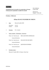 Journal of the 455th Plenary Meeting of the Forum for Security Co-operation (fr)