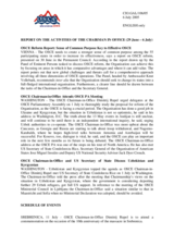 Report on the activities of the OSCE Chairman-in-Office