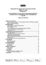 OSCE Mission to Croatia status report, July 2005