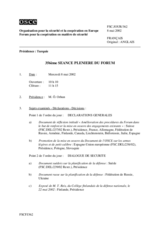 Journal of the 356th Plenary Meeting of the Forum for Security Co-operation (fr)