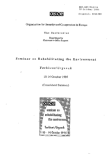Seminar on rehabilitating the environment, Tashkent/Urgench