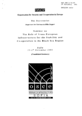 Seminar on the Role of Trans-European Infrastructure for the Stability and Co-operation in the Black Sea Region