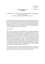 Statement by the Delegation of Serbia and Montenegro on the commemorations of the 10th anniversary of the Srebrenica massacre
