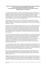 Speech by DDR First Secretary Erich Honecker to the CSCE, Helsinki 1975