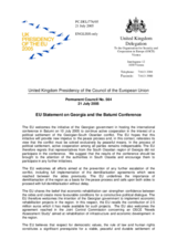 Statement by the Delegation of the United Kingdom/EU on Georgia and the Batumi Conference