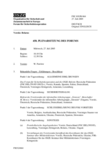 Journal of the 458th Plenary Meeting of the Forum for Security Co-operation (de)