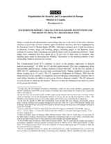 Background report: Croatia's human rights institutions and the right to trial in a reasonable time