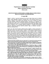 Background report: Croatia's human rights institutions and the right to trial in a reasonable time (hr)