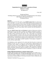 Background report: Refugee return in Croatia and the status of implementation of the January 2005 Sarajevo Ministerial Declaration on Refugee Returns