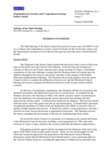 Chairman's Summary of the 3rd Senior Council