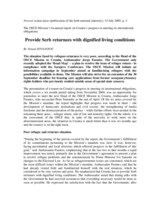 Article about the Mission's Status Report on Croatia's progress in meeting international committments since November 2004, Novosti sedam dana