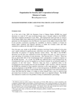 Background report: ECHR cases involving Croatia as of August 2005