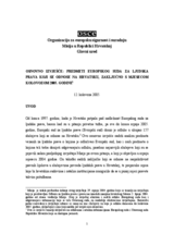 Background report: ECHR cases involving Croatia as of August 2005 (hr)