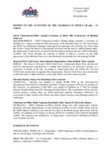 Report on the activities of the OSCE Chairman-in-Office