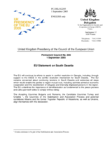 Statement by the Delegation of the United Kingdom/EU on South Ossetia
