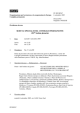 Journal of the 567th Special Plenary Meeting of the Permanent Council (it)