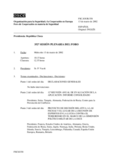 Journal of the 352th Plenary Meeting of the Forum for Security Co-operation (es)