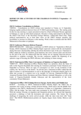 Report on the activities of the OSCE Chairman-in-Office