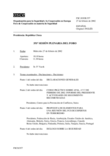 Journal of the 351st Plenary Meeting of the Forum for Security Co-operation (es)