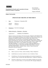 Journal of the 459th Plenary Meeting of the Forum for Security Co-operation